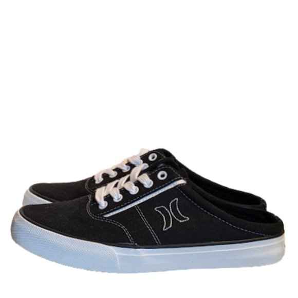 Hurleys Kayo Women's Lace Up Black Tennis Shoes Sneaker Mules Size 7 New w/o Box - Picture 6 of 8
